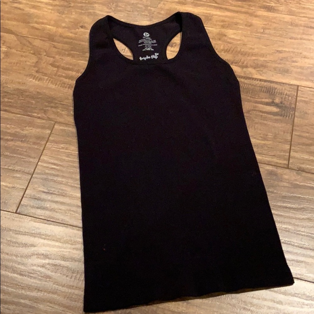 Black triple flip tank top